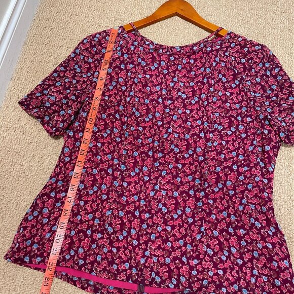 Vintage Floral Cut-Out Blouse – M - Picture 7 of 9